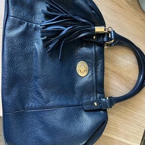 Tommy Hilfiger Navy Blue Leather   Bag